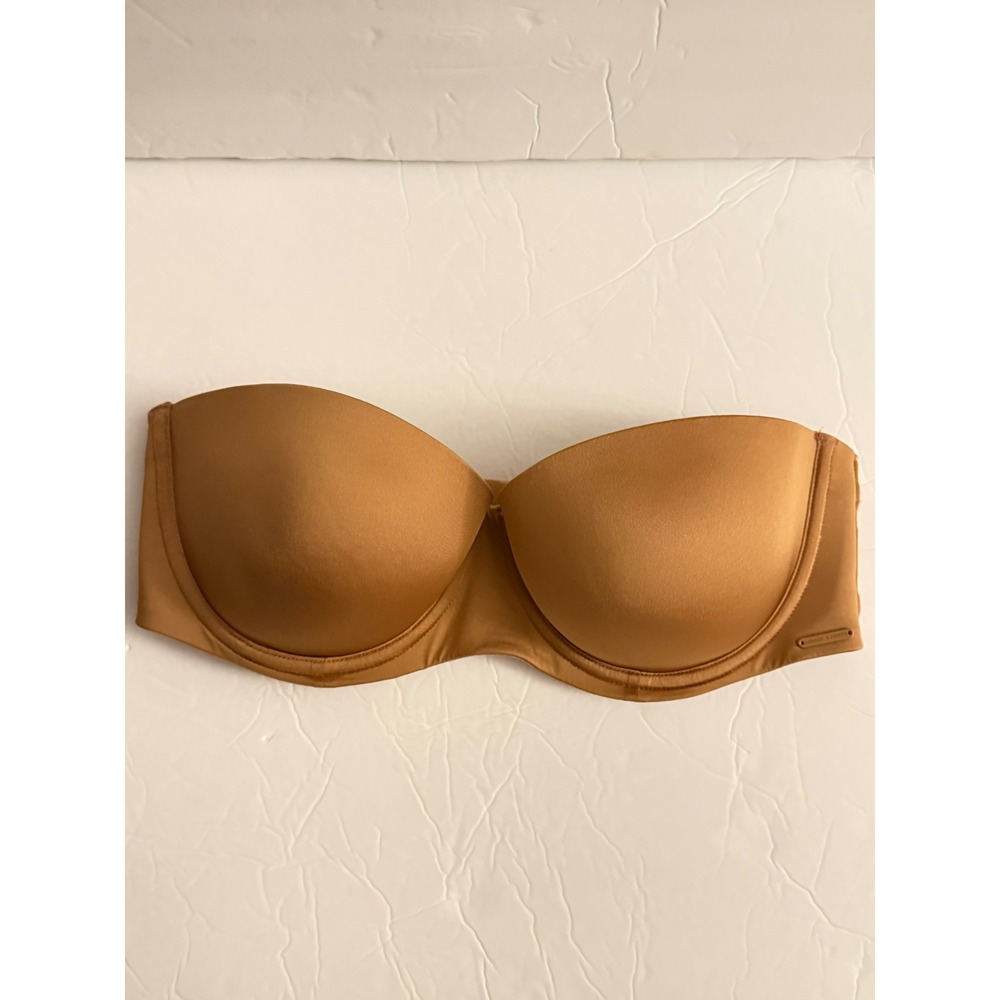 Savage X Fenty Golden Tan Microfiber Strapless Underwire Bra 36C